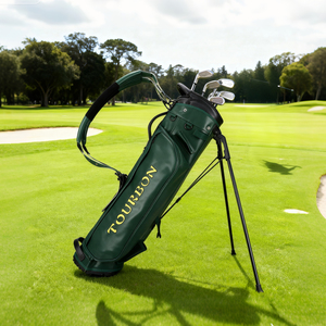 กระเป๋าใส่ไม้กอล์ฟแบบตั้งพื้นหนัง PU สีเขียววินเทจ กระเป๋าเดินทางแบบตั้งพื้นสำหรับกอล์ฟคลาสสิก - Product Image 5