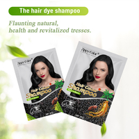 Shampoo colorant capillaire permanent noir Zippy Color Ginseng Argan Oil, sans ammoniaque, à base de plantes, couvrance longue durée des cheveux gris et blancs