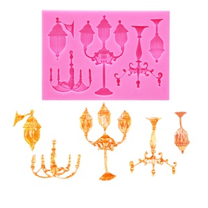 Moule en silicone graphique DIY pour gâteaux, fondants et pâtisseries, motifs lampes de table, lampadaires européens, 3D, 5 styles classiques populaires, prix usine - Product Image 6