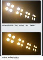 Projecteurs LED 400W Blanc Chaud & Blanc, Éclairage Blinder Quatre Yeux avec Contrôle DMX512, Indice de Protection IP33 pour Réunions, Scènes et Événements