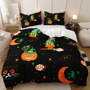 Set Copripiumino in Tessuto di Poliestere Ecologico con Stampa Anime di Alta Qualità per Halloween e Natale - Product Image 4