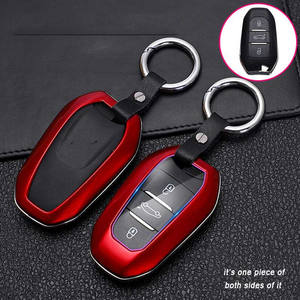 Keyyou — coque de Protection de clé de voiture en fibre de carbone, porte-clés de voiture pour <span class=keywords><strong>peugeot</strong></span> 508, 3008, 5008, 408, 308, 2008, 2016, 2017, 2018, 2019, 2020, 2021, <span class=keywords><strong>2022</strong></span> - Product Image 3