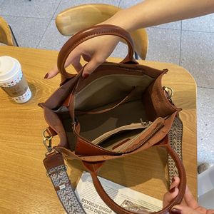 Ando <b>Bag</b> Genuine Cowhide Leather Shoulder <b>Bag</b> Women Vertical Crossbody Tote with Wide Strap - Product Image 3