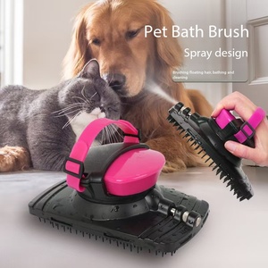 Cepillo de Masaje con Rociador de Agua para Mascotas 3 en 1, Herramienta de Aseo para Perros, Gatos y Caballos, Cepillo de Baño de Silicona Suave para Eliminar el Pelo, Limpieza Profunda y Masaje - Product Image 1