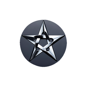 Diy Craft <span class=keywords><strong>Car</strong></span> Round Badge Parrilla delantera Capó Tronco Moda Auto Pegatinas Accesorios de coche Abs Plastic <span class=keywords><strong>Car</strong></span> Front Gill Emblem - Product Image 4