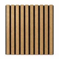 Panneau mural acoustique en bois de chêne WYRAX pour studio de podcast, feutre noir, 2400x600x21mm, absorption acoustique, décoration murale pour podcast
