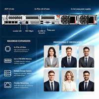 Server Rak 1U ThinkSystem SR635 V3 AMD EPYC Generasi ke-5 untuk Virtualisasi Pusat Data Cloud, Inferensi AI, HPC, 4x GPU