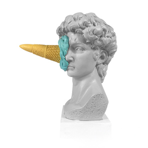 Nouveauté Statue en résine créative <span class=keywords><strong>David</strong></span> en forme de crème glacée Décoration artistique pour la maison Artisanat en résine - Product Image 5