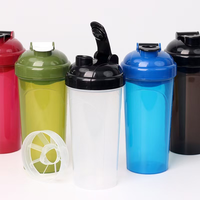 Bouteille Shaker Sport en Plastique sans BPA de Gros, avec Logo Personnalisé, pour Salle de Sport et Fitness, Résistante à l'Eau Bouillante