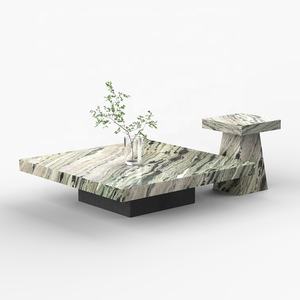 Mesa de centro de sala de estar, conjunto de mesa auxiliar con combinación de diseño nórdico - Product Image 1