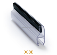 Schuifbare 135 graden gehoekte frameloze PVC transparante douchecabine magnetische afdichtingsstrip eenvoudige installatie voor waterdichte appartementen en hotels