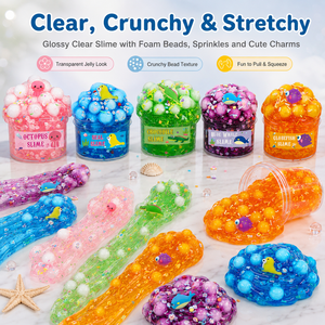 Di alta qualità DIY Puff giocattolo educativo trasparente di cristallo melma di fango <span class=keywords><strong>Kit</strong></span> di cristallo colorato melma per i bambini - Product Image 3