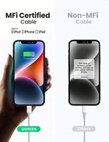 Câble USB-C vers Lightning UGREEN 3FT avec charge rapide PD