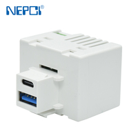Module de charge rapide USB-C 20W pour usine, prise USB Type A+C Keystone pour boîtier mural, chargeur mural PD