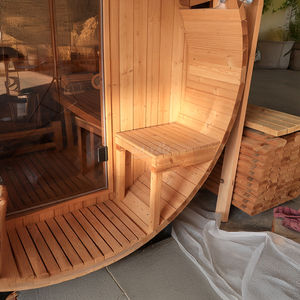 Sauna extérieur moderne de haute qualité pour villa, sauna <span class=keywords><strong>à</strong></span> sec, sauna <span class=keywords><strong>à</strong></span> vapeur, 2-4 personnes, bois massif, poêle finlandais <span class=keywords><strong>à</strong></span> bois, panoramique - Product Image 6