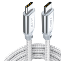 Kabel USB-C Dual Male 1M 2M 3M 240W 5A: Dilengkapi Chip, Mendukung 100W/66W/18W untuk Ponsel/Laptop/PC/untuk Samsung, Xiaomi, OPPO