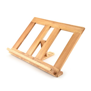 Étagère de lecture en bois massif, réglable, pliable, en bois de caoutchouc, <span class=keywords><strong>tablette</strong></span>, ordinateur portable, étagère en bois portable - Product Image 5
