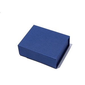 Cajas de Joyería Rectangulares Azul Marino de Estilo Simple, Juego de Cajas de Cartón Tipo Concha en Stock con Patrón Cuadrado - Product Image 3