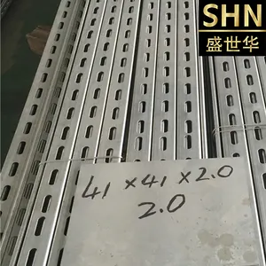 Canales de acero galvanizados Unistrut Laminado en frío Precios del fabricante Unistrut ranurado