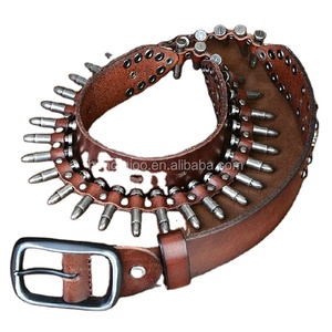Cinturón Rock Punk para Hombre, Cinturón <span class=keywords><strong>de</strong></span> Metal con <span class=keywords><strong>Balas</strong></span> - Product Image 1