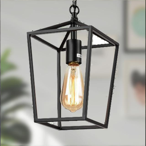 Vintage American Style Oval Mini E27 LED <b>Pendant</b> <b>Lights</b> Adjustable Iron Black 3500K Warm White Dining Retro <b>Chandelier</b> - Product Image 2