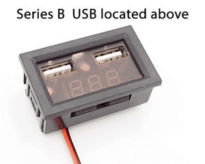 Carro Digital DC 8 ~ 40V Voltage Meter Cabeça + Dual USB Phone Charger Voltímetro Painel Amp Volt Medidor LED Nixie Display Tester - Product Image 5