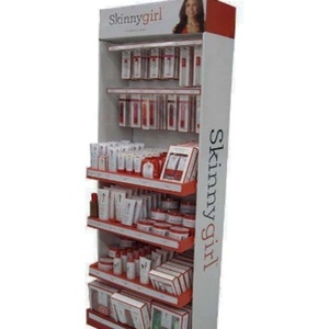 ขาตั้งโชว์สินค้าแบบตั้งพื้นสำหรับผ้าพันคอ  แบบกำหนดเองได้  วัสดุแผ่นลูกฟูก  พร้อมแผงเพ็กบอร์ด  และตะขอแขวน - Product Image 2