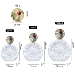Tùy Chỉnh Thiết Kế Rõ Ràng Nước Hoa Chai Thủy Tinh Container Độc Đáo 30Ml 50Ml 100Ml Rỗng Chai Nước Hoa Với Vàng Nắp - Product Image 5