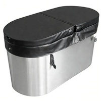 Baignoire autoportante en acier inoxydable 304 sur mesure OEM, baignoire de trempage à froid, baignoire de bain de glace, capacité 90 gallons, durable, directement de l'usine