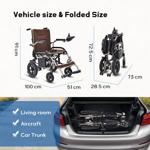 2025 NOUVEAU Fauteuil roulant électrique portable pliable léger et facile à transférer avec télécommande - Product Image 3