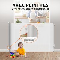 Barrière de sécurité rétractable pour bébé Prodigy SG027, facile à dérouler et à enrouler, adaptée aux escaliers, barrière en maille durable pour bébé pour les escaliers