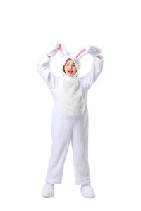 El Conejito Blanco Está Vestido de <span class=keywords><strong>Conejo</strong></span> Gris - Disfraz para Fiesta de Animales de Halloween - Product Image 2