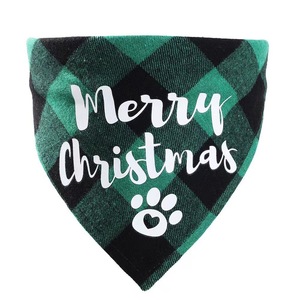 Bandana de Noël à carreaux pour animaux de compagnie, foulard triangulaire pour chien et chat, en polyester, pour toutes les saisons - Product Image 5