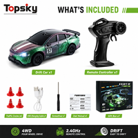 TOPSKY TOYS Mini voiture RC à l'échelle 1:64 4 roues motrices - Matériel plastique, batterie requise, utilisation en intérieur, pour les enfants de 8 à 13 ans