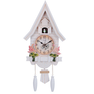 European Style Cuckoo <b>Wall</b> <b>Clock</b> Analog Battery Powered Silent Living Room <b>Decorative</b> <b>Clock</b> House Shape Creative Home <b>Decoration</b> - Product Image 3