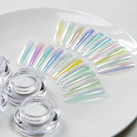 Poudre à ongles Aurora Chrome OEM 0,3g/pot, nouvelle collection 20 couleurs, pigment irisé effet miroir pour salon de manucure