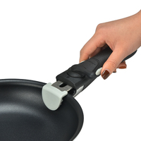Batterie de cuisine en aluminium à poignée détachable antiadhésive Ensembles de poêles à frire en céramique antiadhésives