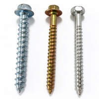 Metric Hex Head Wood Screws Carbon Steel Zinc Plated Coarse Thread Class 4.8 for Timber Construction