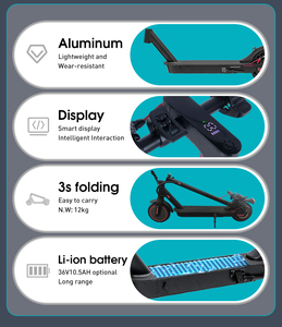 Nuevo Diseño de Alta Calidad, Scooter Eléctrico de 8.5 Pulgadas con Suspensión Trasera de Aleación de Aluminio, 36V 10AH, con APP - Product Image 4