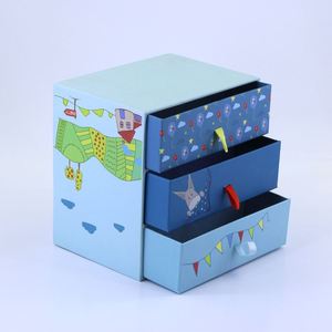 Cartoon Cute Design Cardboard 3 Layer Drawer <b>Storage</b> <b>Box</b> Multi-Layer Gift Packaging <b>Box</b> - Product Image 6