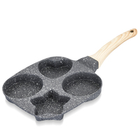 Poêle à œufs RAF R.2551 19 cm 4-en-1 antiadhésive pour petit-déjeuner, steak, toast, crêpes, compatible avec les plaques électriques, à gaz et à induction