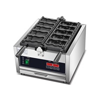 Machine à gaufres bulles en acier inoxydable 1500W, gaufrier électrique pour les commerces de restauration rapide