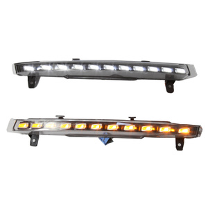 Feux de jour à LED pour <span class=keywords><strong>Audi</strong></span> <span class=keywords><strong>Q7</strong></span> modèle restylé 2010 - 2015, feux antibrouillard avant DRL avec <span class=keywords><strong>clignotant</strong></span> <span class=keywords><strong>dynamique</strong></span> ambre - Product Image 2