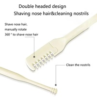 Multi 360 °   Tondeuse à poils de nez 2-en-1 : design polyvalent pour la coupe des poils de nez et l'élimination des résidus d'oreilles