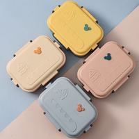 Boîte à lunch compartimentée pour enfants, boîte à lunch pour l'école, boîte à lunch en acier inoxydable, boîte à lunch anti-fuite pour adultes