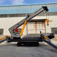 Grue araignée diesel à double carburant (huile et électrique) de 12 tonnes à chenilles