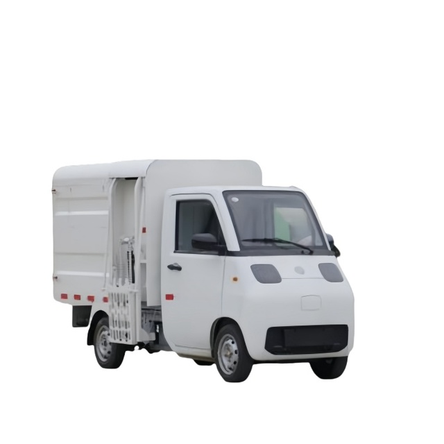 Mini Electric Garbage Truck 3 Cbm Lithium Iron Battery 1000kg Side Lift Hanging Bucket Waste Collection Vehicle