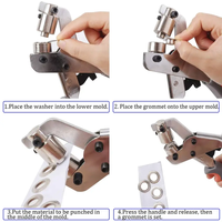 Prix abordable : Mini poinçonneuse manuelle à œillets de 10 mm, outil de poinçonnage à main, pince pour tissu X-Display, 1 pièce + 30 œillets