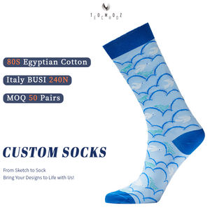 फैशनेबल रचनात्मक महिलाओं के सूती मोजे आरामदायक लुभावनी सुंदर परिदृश्य पैटर्न व्यक्तिगत डिजाइन - Product Image 1