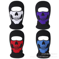 Cagoule crâne fantôme personnalisée Halloween masque de Ski masque squelette visage écharpe cache-cou pour hommes moto cyclisme en plein air
